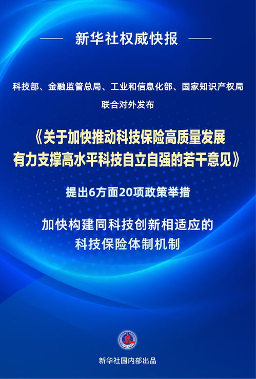 四部門聯合發布20項舉措，科技保險迎高質量發展新動能